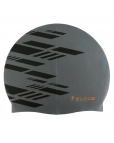 Шапочка для плавания "Elous" BIG Line, силиконовая, серо-чёрная Серый-фото 5 additional image